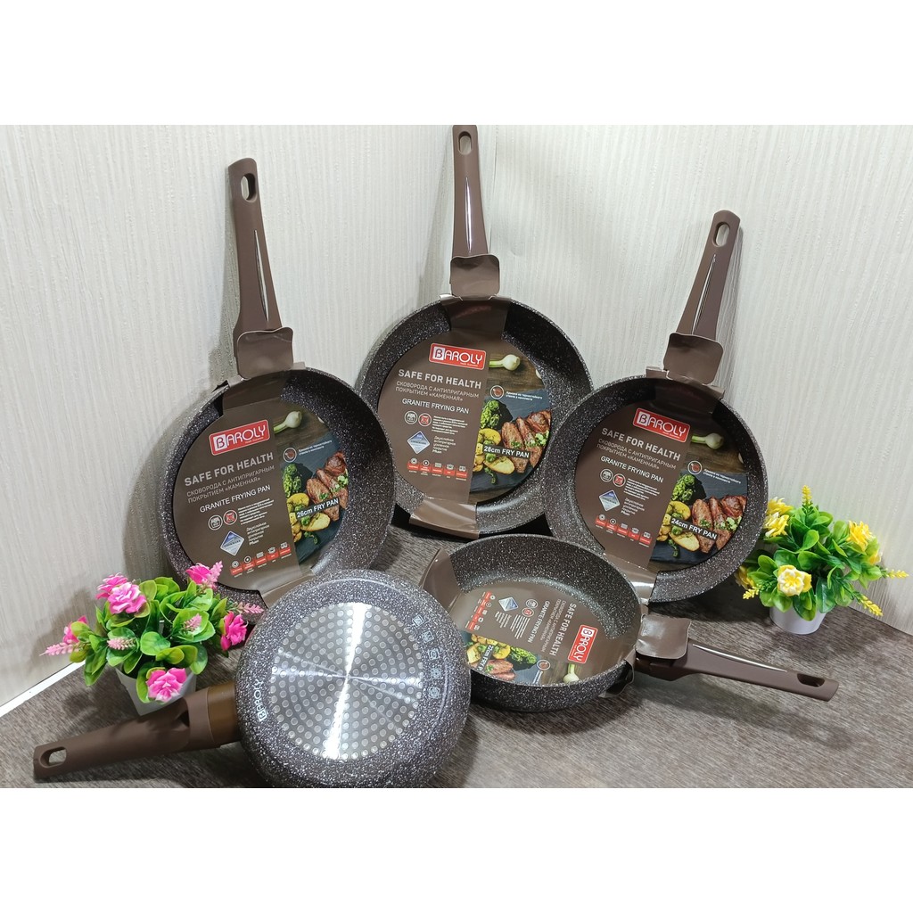 Teflon/ frypan OLINA bahan granite coating, bisa untuk kompor induksi, kompor gas, kompor elemen, ko