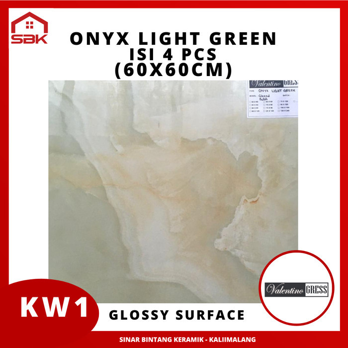 Granit Lantai 60x60 Onyx Light Green