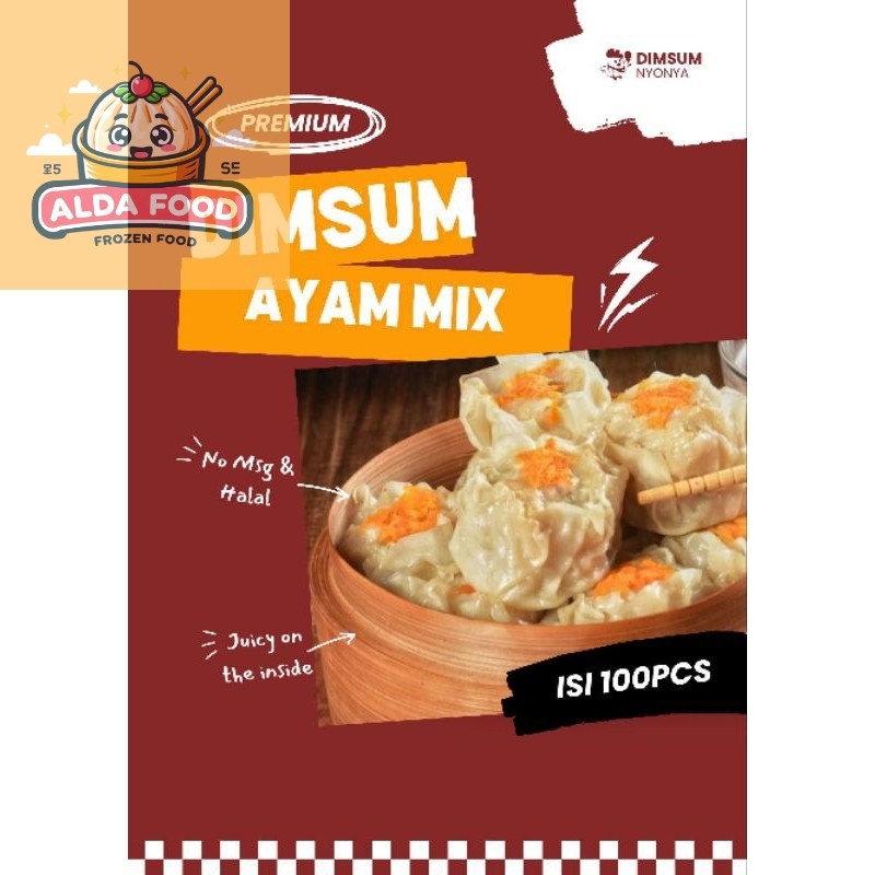 

Alda Food | Dimsum Nyonya | Dimsum Ayam Premium Isi 100pcs Frozen Homemade Free Saos
