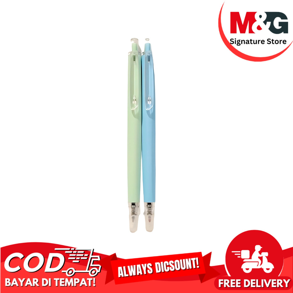 

Gel Pen M&G AGPH37121 Macaron Pulpen Gel Barrel Warna Pastel Tip 0.5mm Tinta Warna Hitam - SATUAN
