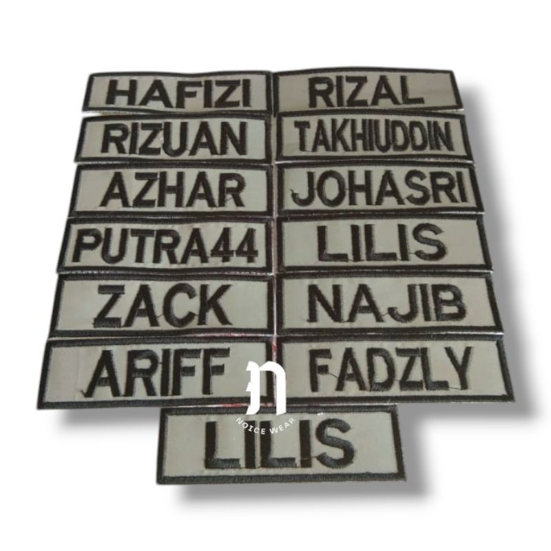 Nametag Bordir | Papan Nama Bordir Komputer