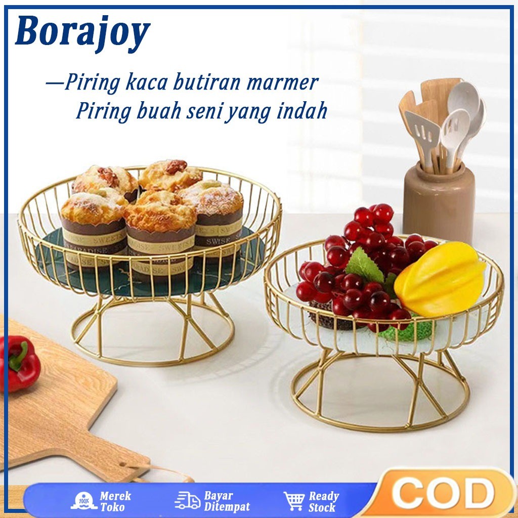 

Tempat buah aesthetic bercorak marble keranjang buah estetik untuk taro buah atau cemilan