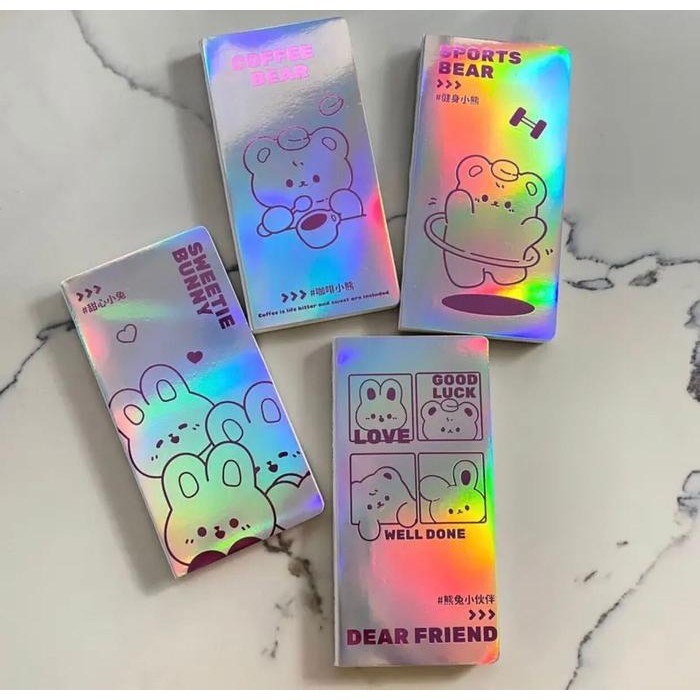 

READY Buku Diary HOLOGRAM Coffee Bear Lucu Free 4 Stiker Jurnal Book - COFFEE BEAR SIAP KIRIM