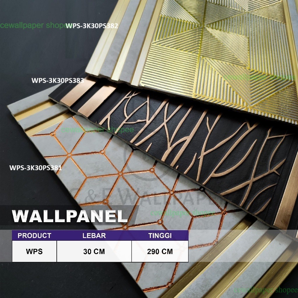 Wallpanel WPS - Dekorasi Dinding PS Panel Ukuran 2.9M x 30cm wallboard aesthetic high class depo ban