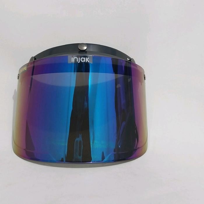 [Promo] Kaca INJAK COATING datar kaca helm bogo Motorcycle - injak MOTIF rainbow