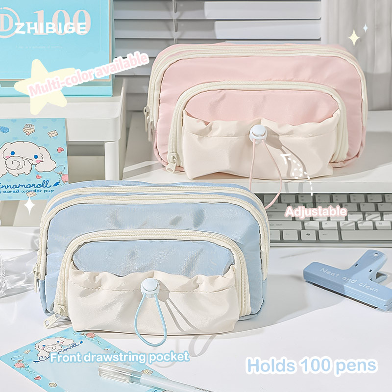 

Large Capacity Kawaii Pencil Cases Flip Pencil Bag Pouch Holder Box for Girls Office Student Stationery Organizer School Supplies