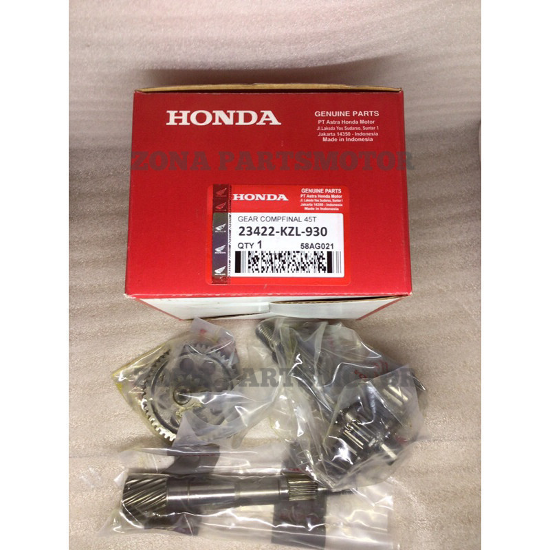 Gigi Rasio set assy  KZL GEAR BOX GARDAN BEAT FI, SCOOPY FI, SPACY FI, VARIO 110 FI