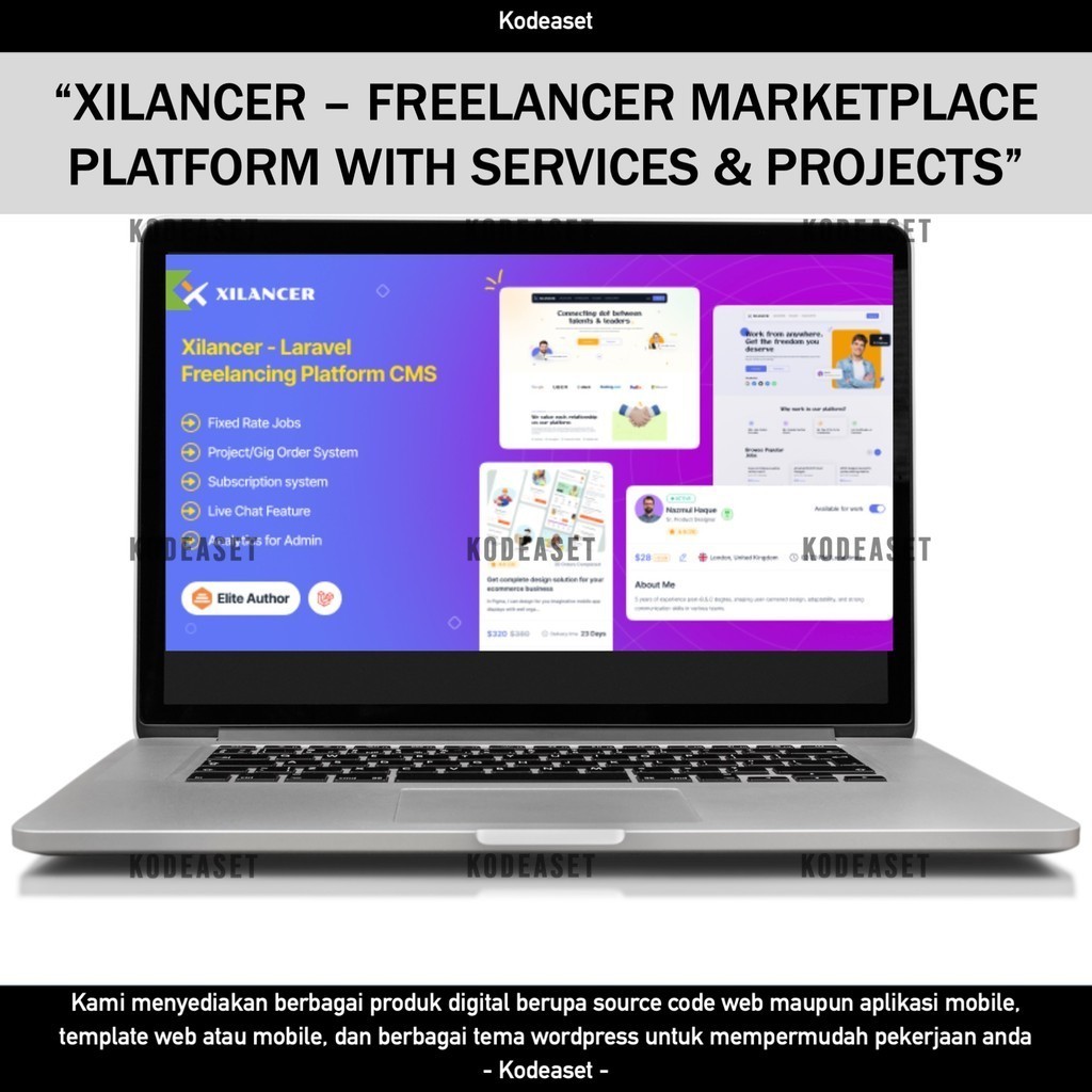 SOURCE CODE APLIKASI WEB XILANCER – FREELANCER MARKETPLACE PLATFORM WITH SERVICES & PROJECTS D320 KO