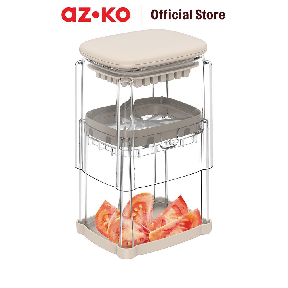 

AZKO Culinart Chopper Box - Krem Beige Penghalus Bahan Masakan Pencincang Bawang Cabai Serbaguna Gilingan Bumbu Dapur Pemotong Makanan