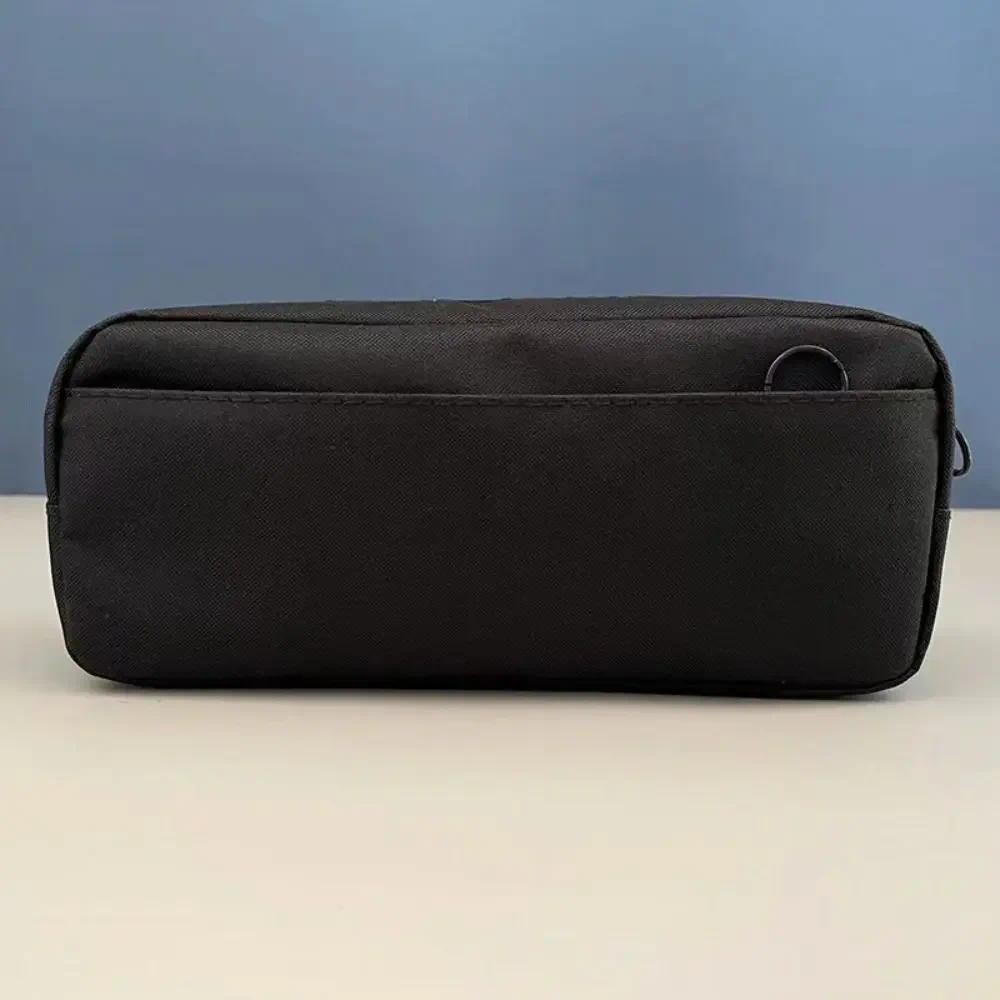 

Oxford Cloth Pencil Case Double-layer Pencil Bag Cute Oxford Black Case High-capacity Pencil Pouch Student Stationery