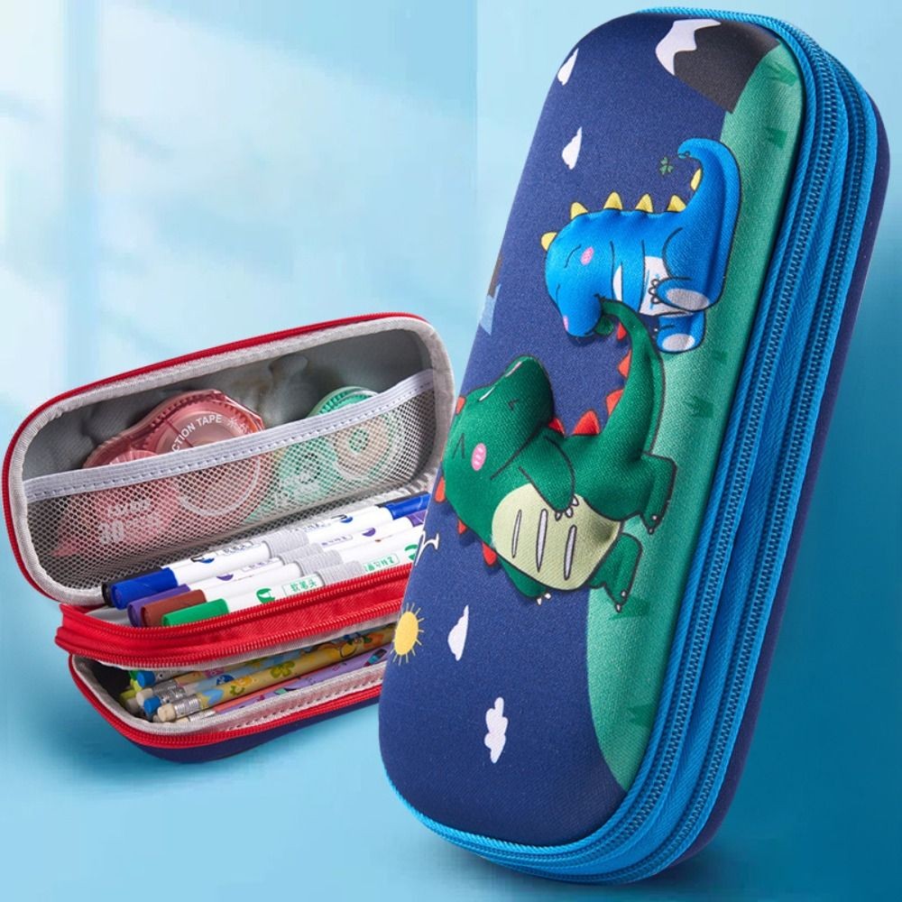 

EVA Pencil Case High Quality Large Capacity Double-layer Pen Box 3D Waterproof Stationery Storage Box Student