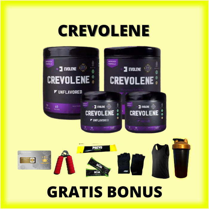 

Evolene Crevolene 330gr/60x serving Penambah massa otot Surplus kalori BPOM HALAL BEST SUPLEMENKU
