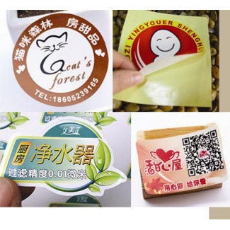 

Custom design gloss adhesive paper label common packaging stickers printing die cut/rectangle/round shape