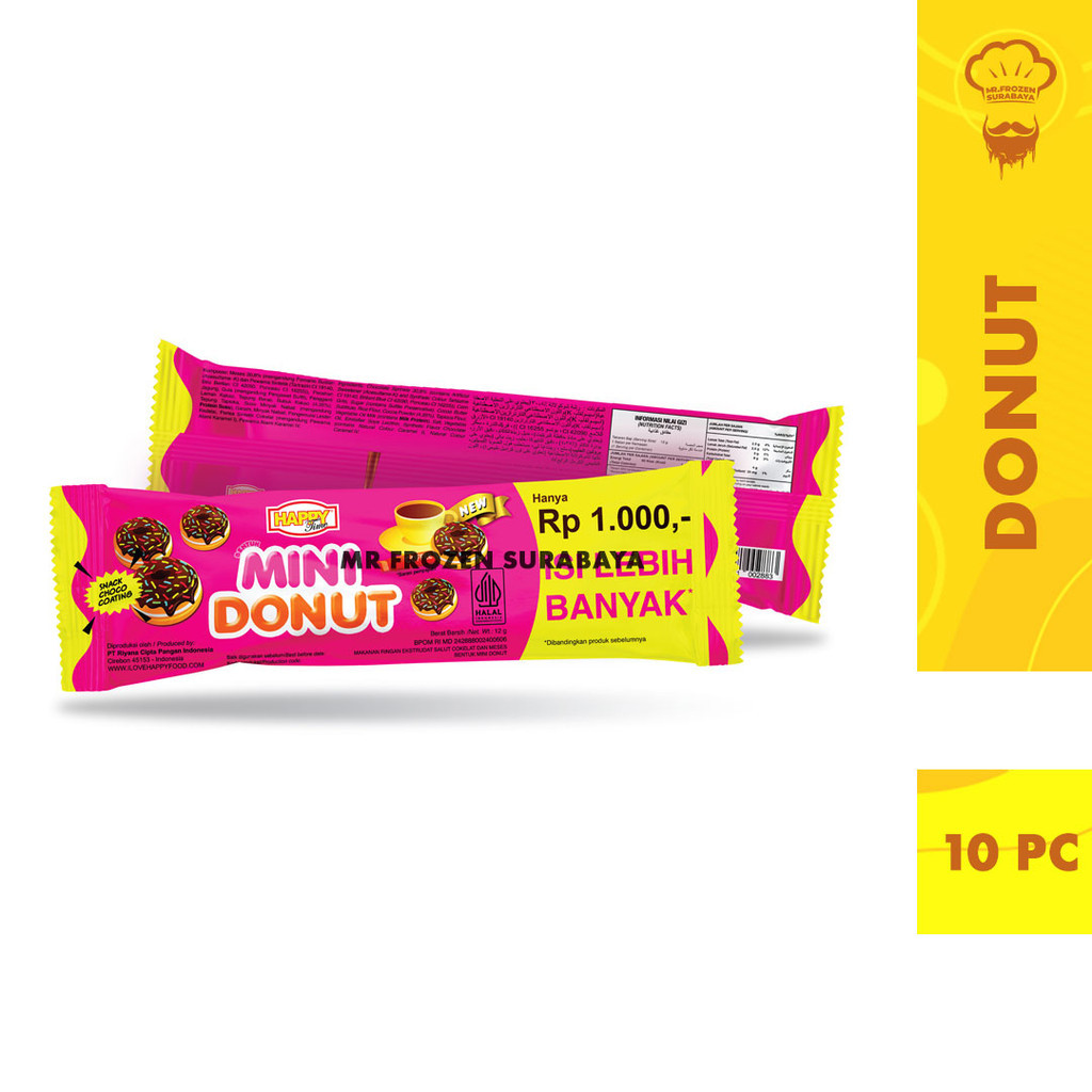 

Happy Time Mini Donut Coklat Meses Isi 10 pc
