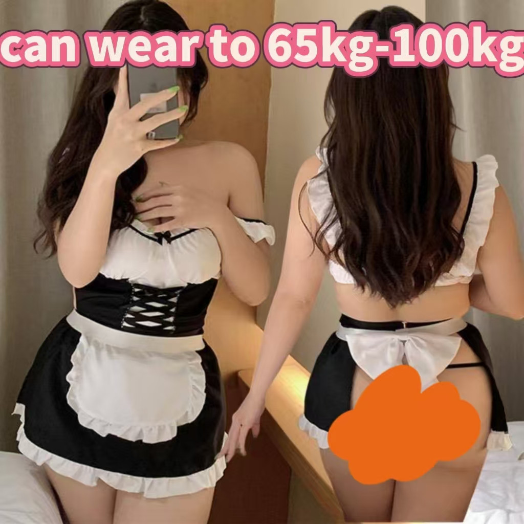 Sexy Lingerie Jumbo local delivery Lingerie Bigsize baju cosplay wanita Pembantu Pembantu Maid Besar