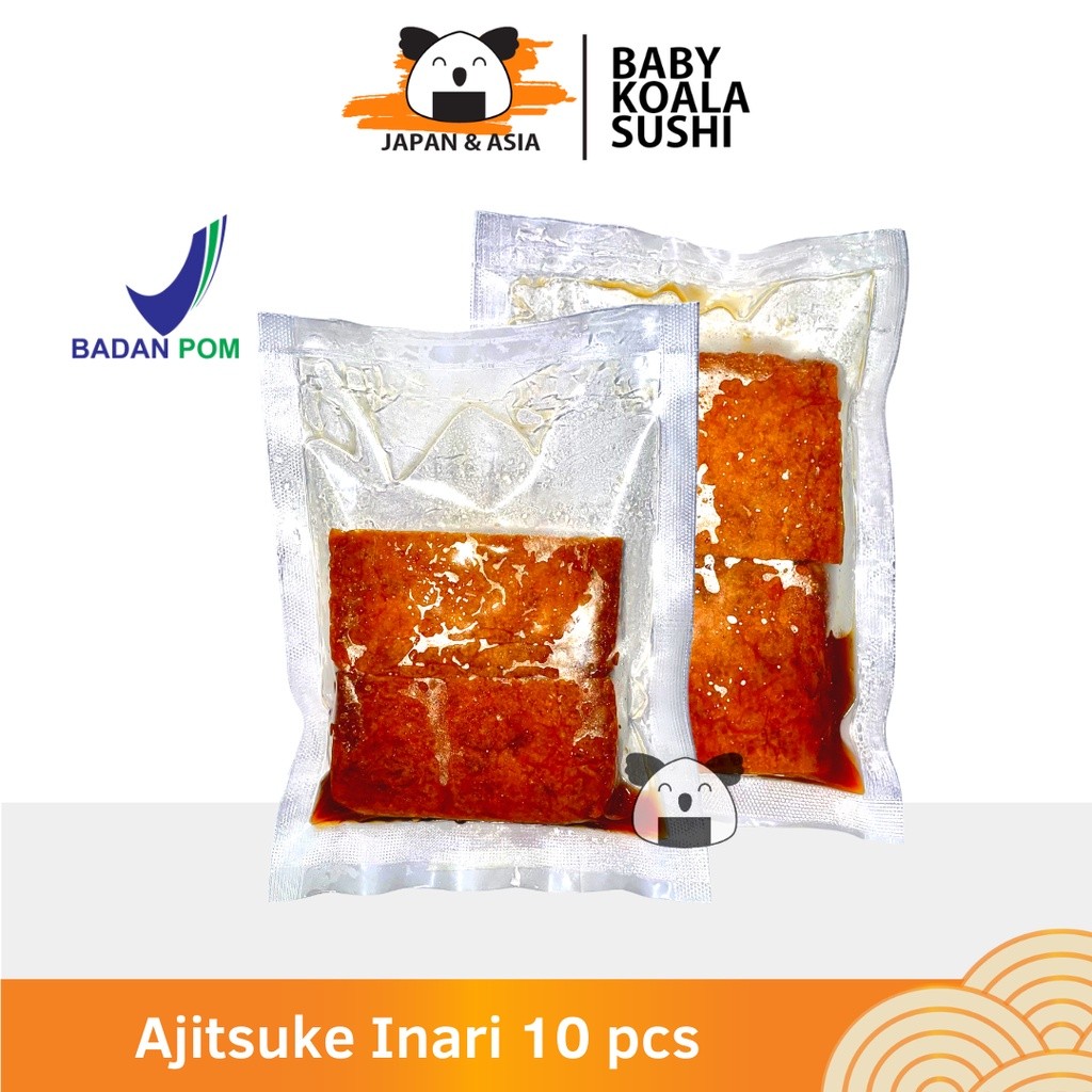 

AJITSUKE INARI AGE Kulit Tahu Jepang 10 pcs Halal │ Kantung Tahu Goreng Berbumbu untuk Sushi