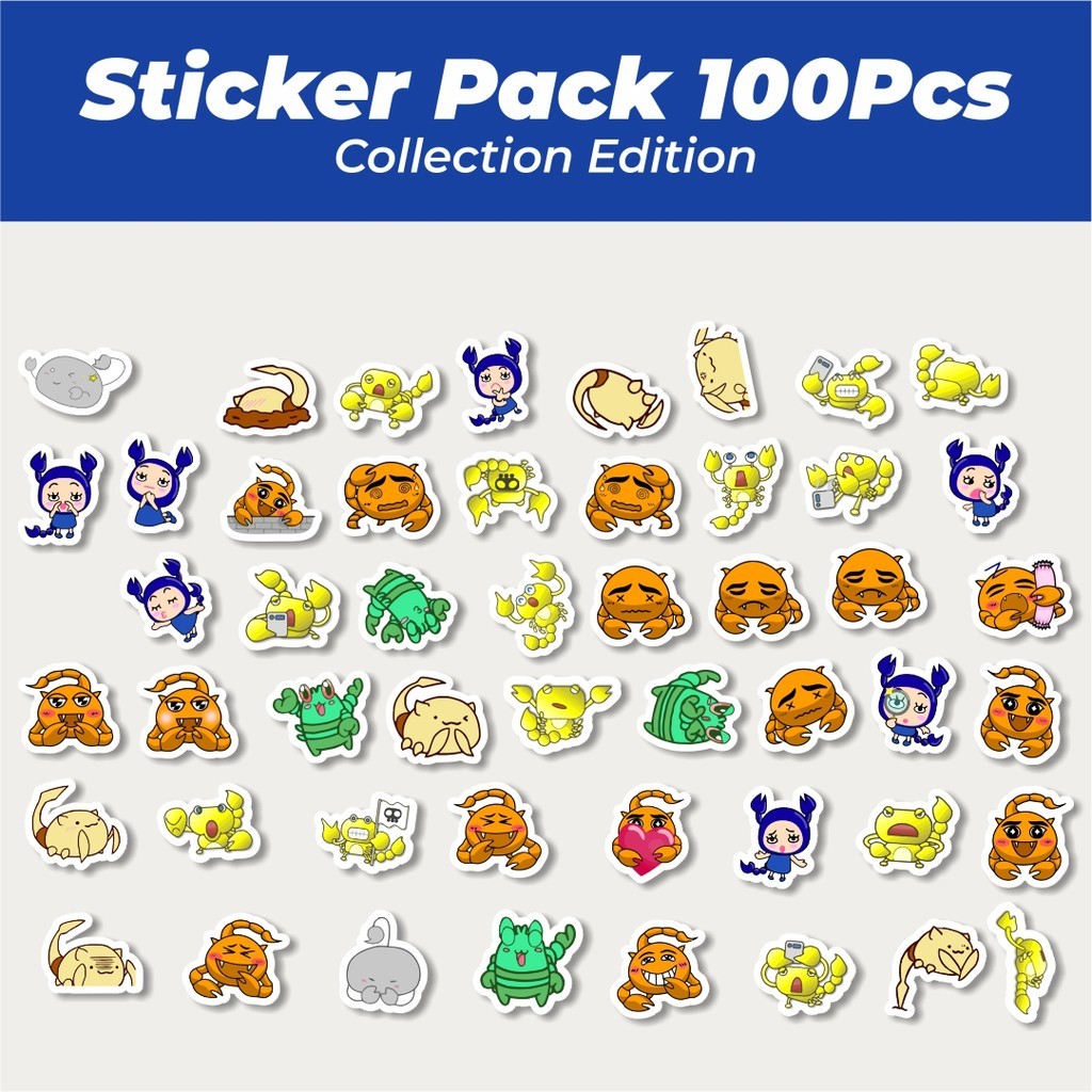 

Hot Sticker Hewan Kalajengking Lucu Anti Air Stikers Berperekat Waterproof Sticker Decal Buat Motor Helm Buku Journal Koper Casing HP Laptop Botol Minum