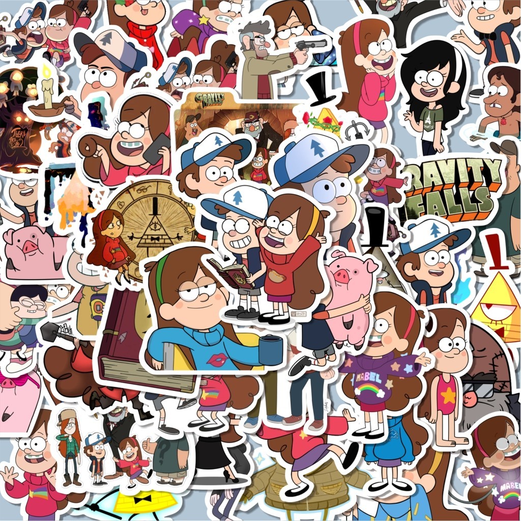 

100PCS Lucu Sticker Kartun Gravity Falls Stiker Aesthetic Stiker Anti Air Stikers Berperekat Waterproof sticker decal buat Motor Helm Buku Journal Koper Casing HP Laptop Botol Minum Hadiah anakP
