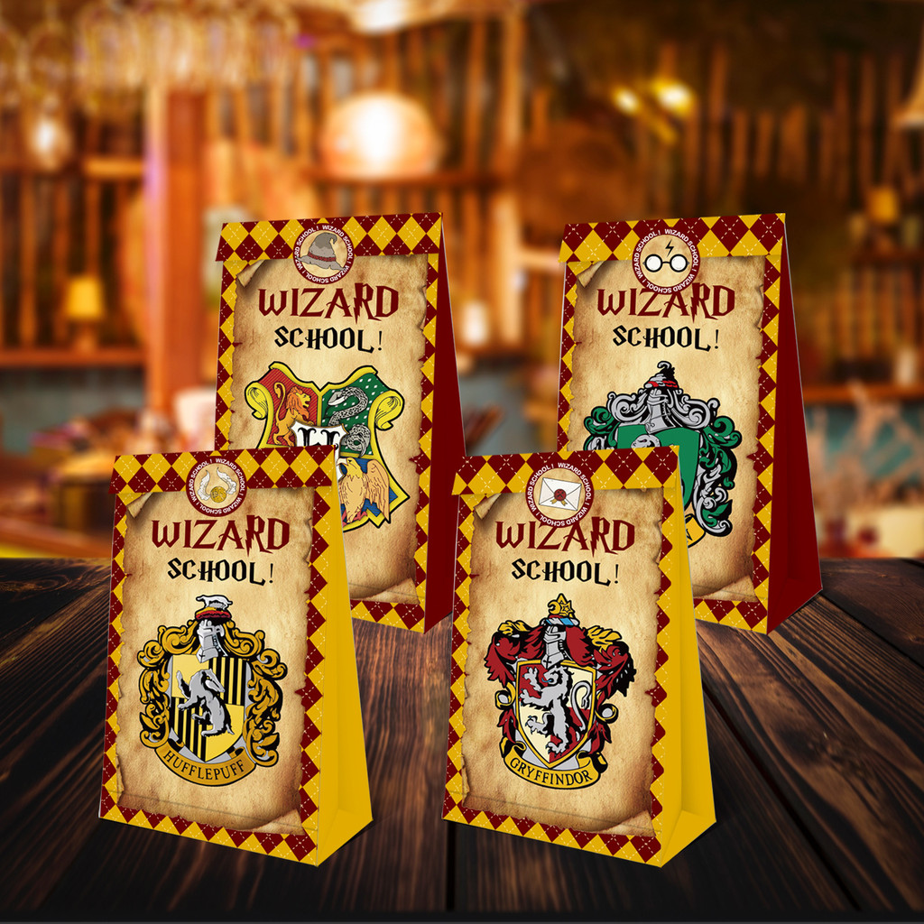 

12/24/36pcs Harry Potter Gift Bag Birthday Candy Bag Party Decoration Supplies Festival Disposable Gift Packaging Bag Gift Boxes
