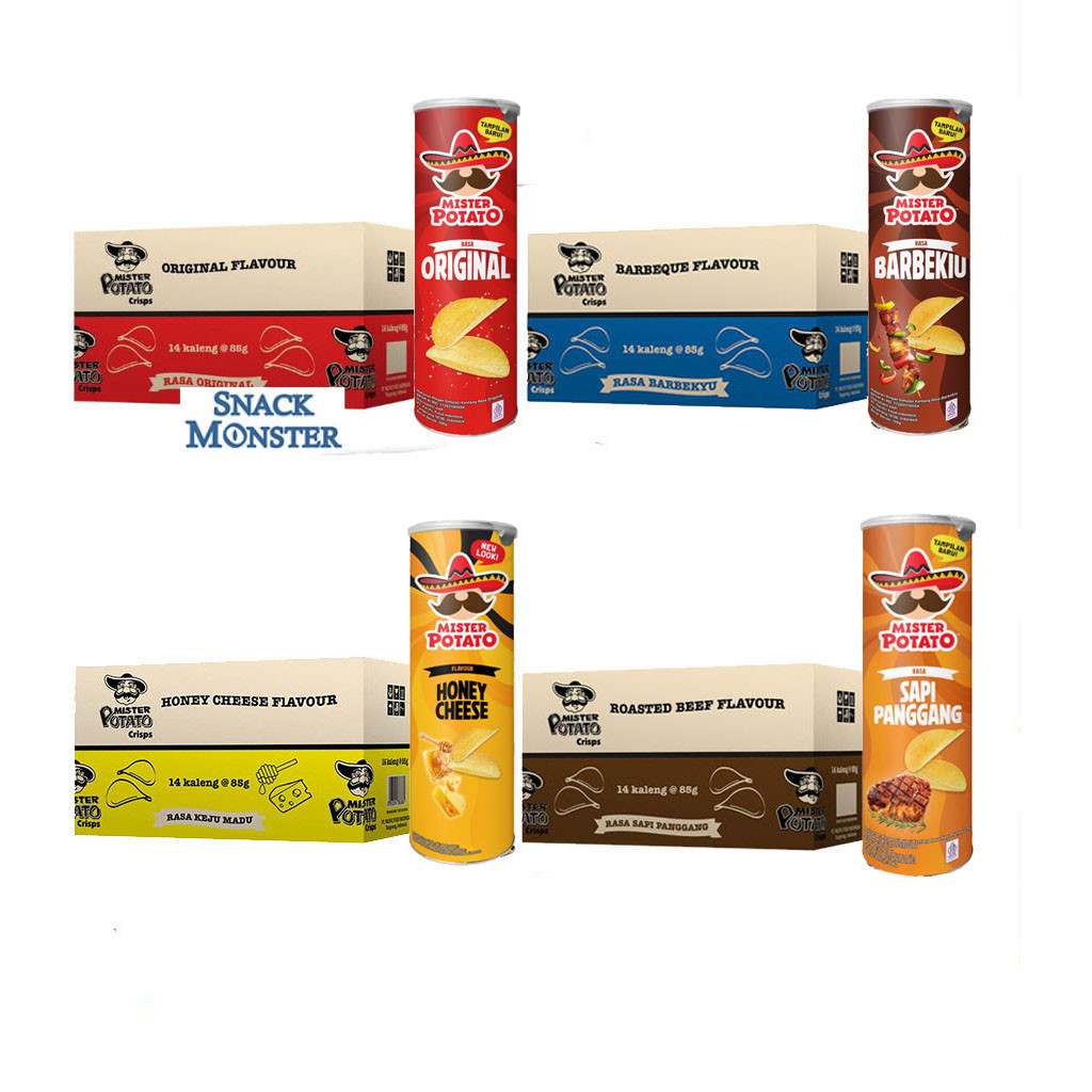 

Mister Potato Keripik Kentang Karton - Netto 12 pcs x 106 gr