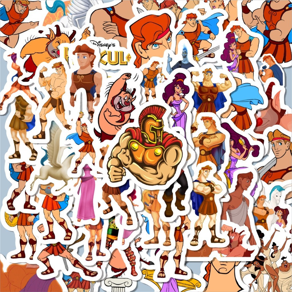 

100PCS Lucu Sticker Kartun Hercules The Animated Series Sticker Stiker Aesthetic Stiker Anti Air Stikers Berperekat Waterproof sticker decal buat Motor Helm Buku Journal Koper Casing HP Laptop Botol Minum Hadiah anak