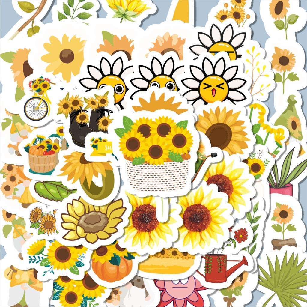 

100PCS Lucu Sticker Kartun Bunga Aster Elemen Kawaii Stiker Aesthetic Stiker Anti Air Stikers Berperekat Waterproof sticker decal buat Motor Helm Buku Journal Koper Casing HP Laptop Botol Minum Hadiah anak