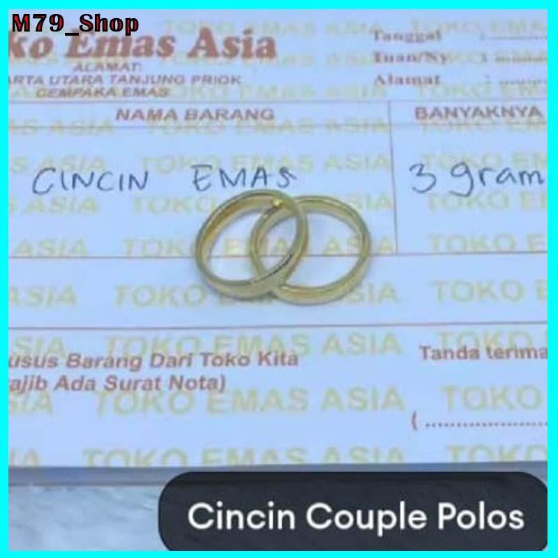 Cincin Polos Warna Emas 5 Gram Cincin Polos 1 Pcs