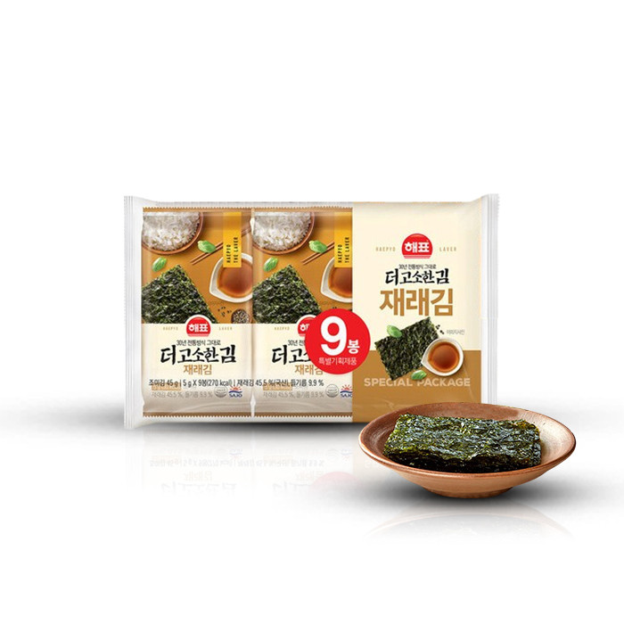 

SAJO HAEPYO Seasoned Laver Yangnyeom Gim 45g (5g x 9)
