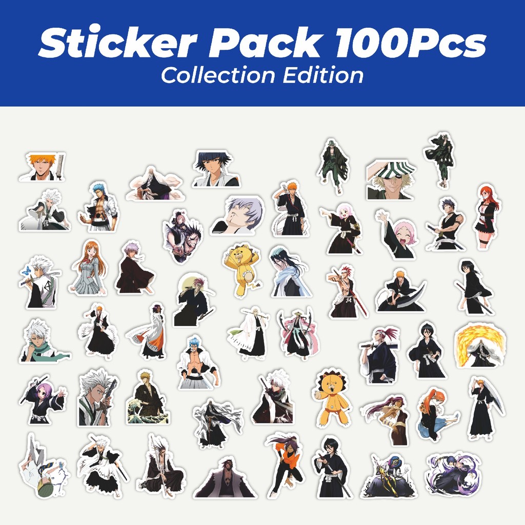 

Hot Stiker Anime Bleach : Thousand-Year Lucu Anti Air Stikers Berperekat Waterproof Sticker Decal Buat Motor Helm Buku Journal Koper Casing HP Laptop Botol Minum