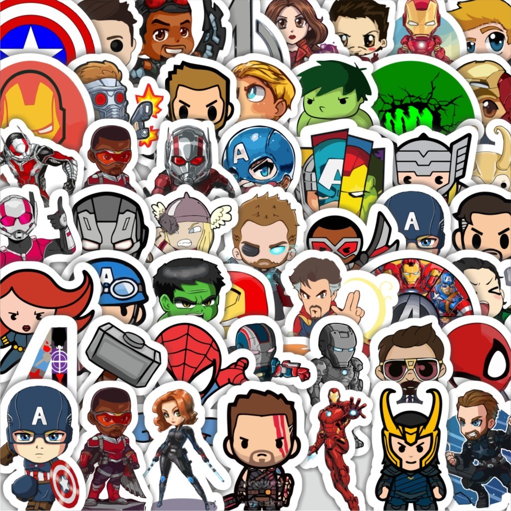 

Stiker Cutting Pack Stiker Kartun Marvel Avenger Isi 100Pcs Series Aesthetic Lucu Keren Untuk Koper Bahan Vynil