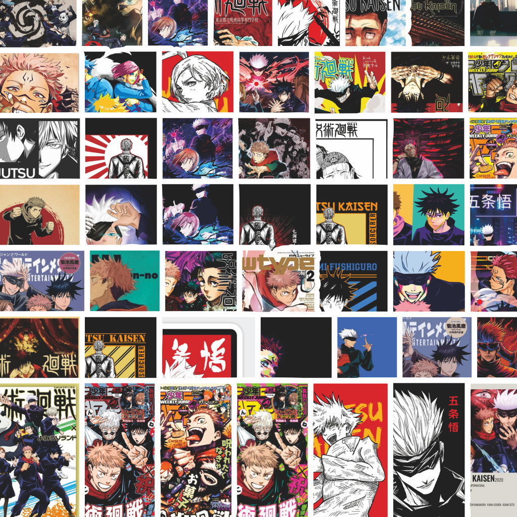 

Stiker Cutting Pack Desain Cover Anime Jujutsu Kaisen Isi 100Pcs Series Aesthetic Lucu Keren Untuk Koper Bahan Vynil