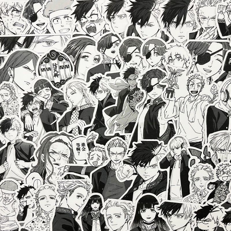 

Wind Breaker Anime Sticker Sakura Haruka Suou Hayato Black White Manga Style Stickers Goods Collection Laptop Phone Case Decor