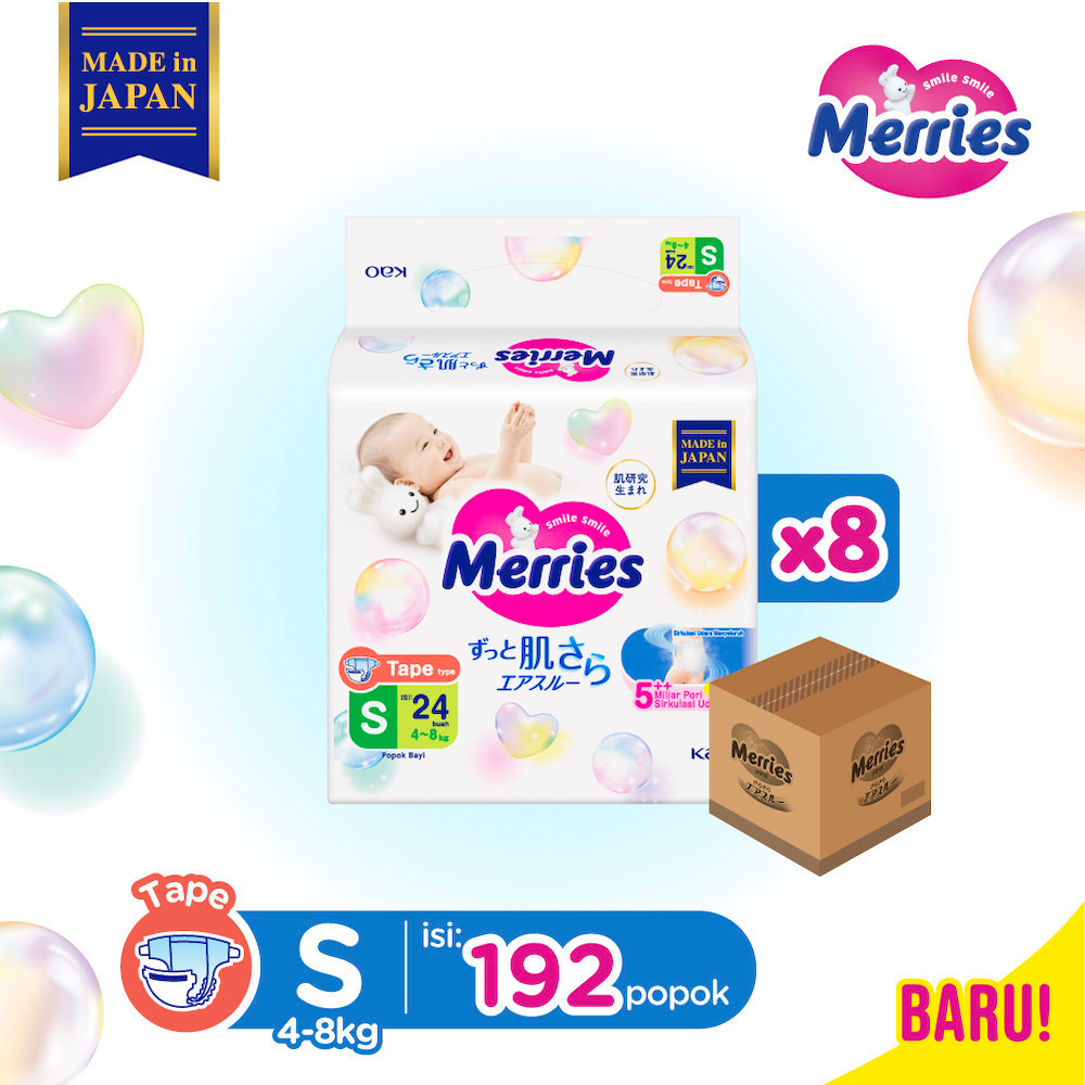 

Merries Premium Popok Bayi Perekat S 24 Carton
