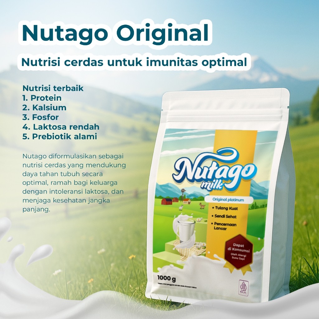 

New NUTAGO Susu Kambing Etawa Bubuk Original 1kg Organik AlamiPremium