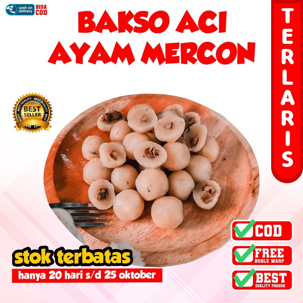 

PENTOL ACI JAGUAR 20Biji TERMURAH ALL VARIAN ISI BASO ACI BOCI BAKSO ACI TERLEZAT BELI 5 GRATIS 1