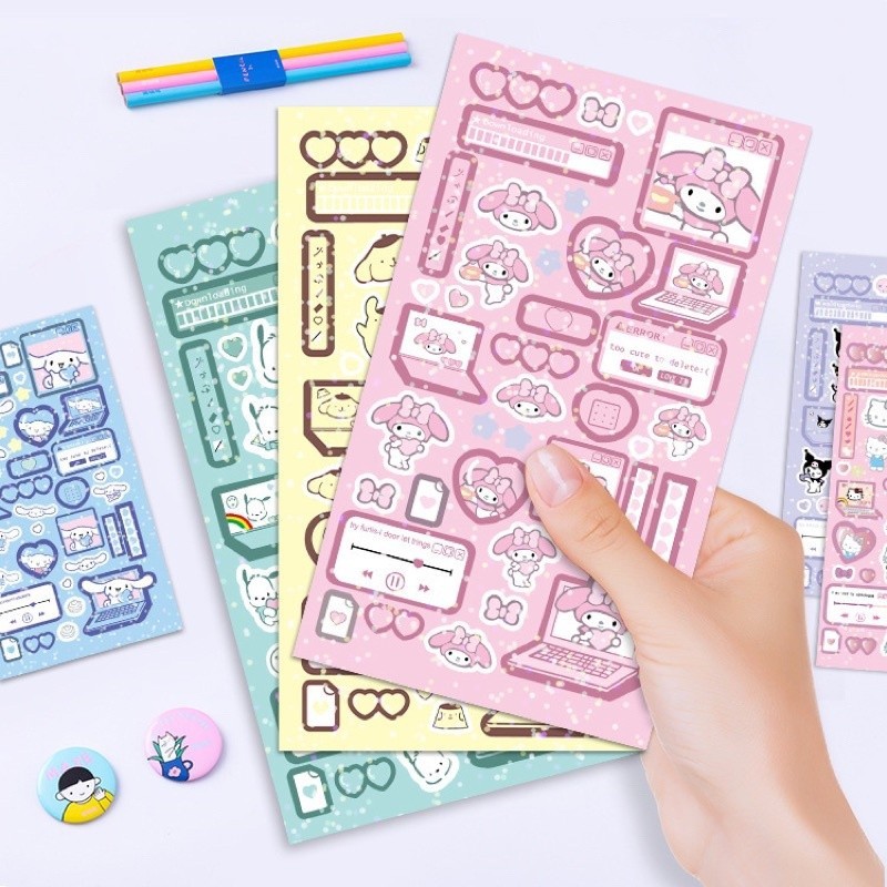 

Stiker Sanrio Glitter Murah PerLembaran - Stiker Lucu DIY Keychain [thehanscorner]