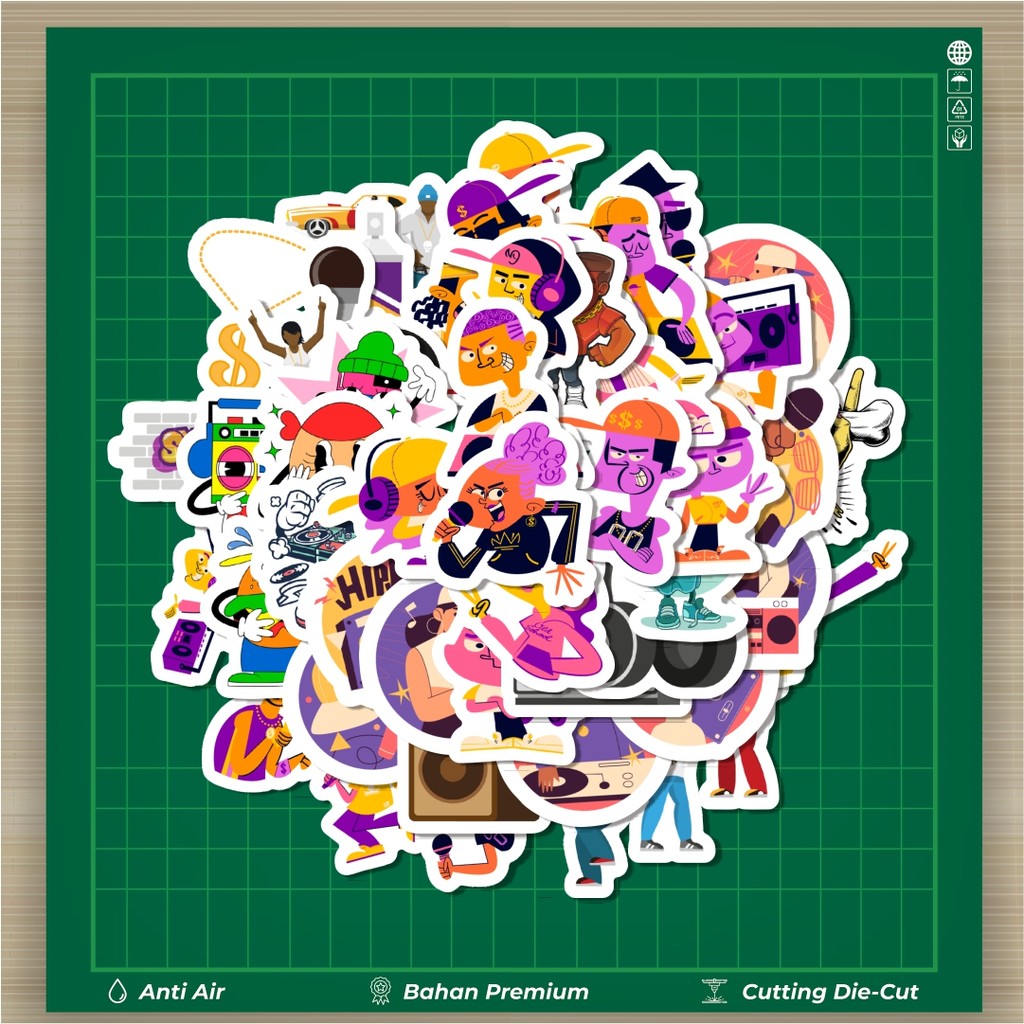 

HOT 50 PCS STIKER Stiker Karakter Kartun Hip Hop Stiker Fashion Cars Decal Dingin Kartu Album Custom Vinyl Anti Air- Sticker Aesthetic Buku Journal Koper Casing HP Tablet Laptop Helm Motor Botol Minum