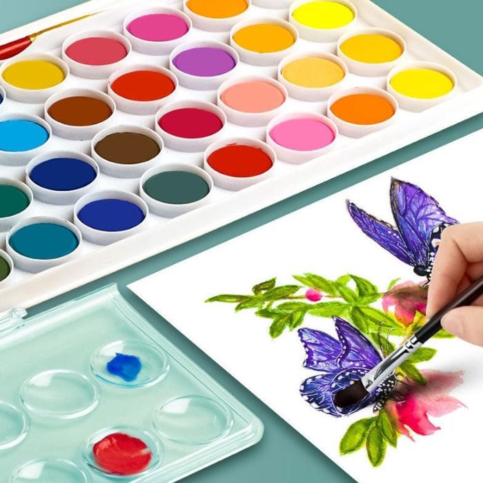 

CAT AIR WATER COLOUR SET ISI 12 DAN 21 WARNA FREE KUAS DENGAN PIGMENTASI WARNA BERKUALITAS DAN NON-TOXIC - ISI 21 WARNA