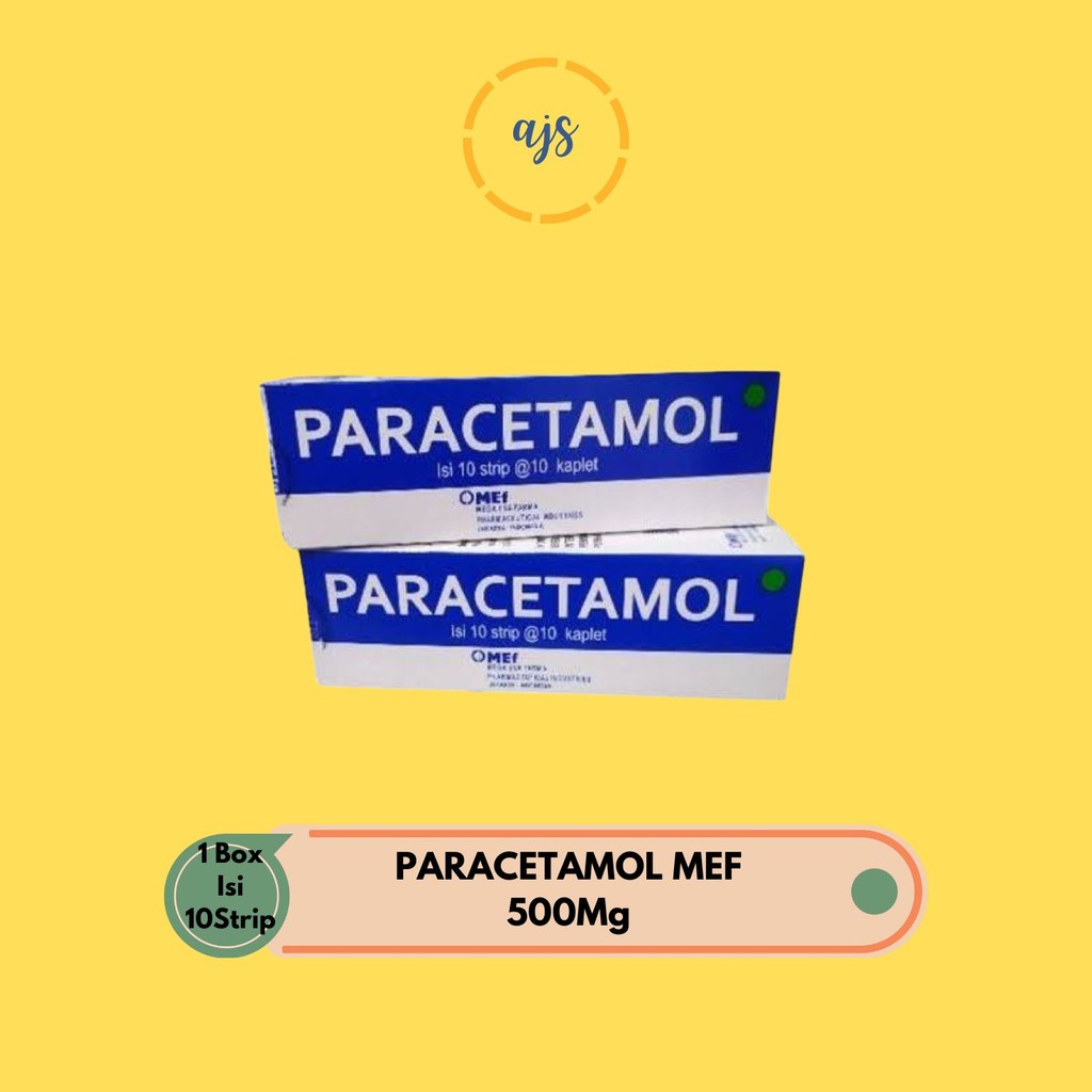 Paracetamol MEF 500mg 1 Box isi 10 Strip