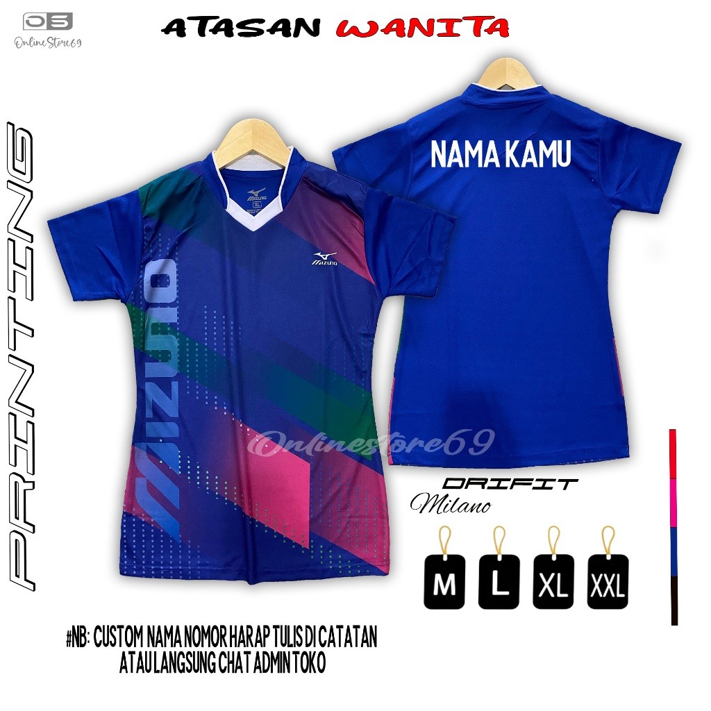 Baju Sport Olahraga Wanita Kekinian / Jersey Olahraga Wanita Free Custom Nama / Atasan Olahraga Wani
