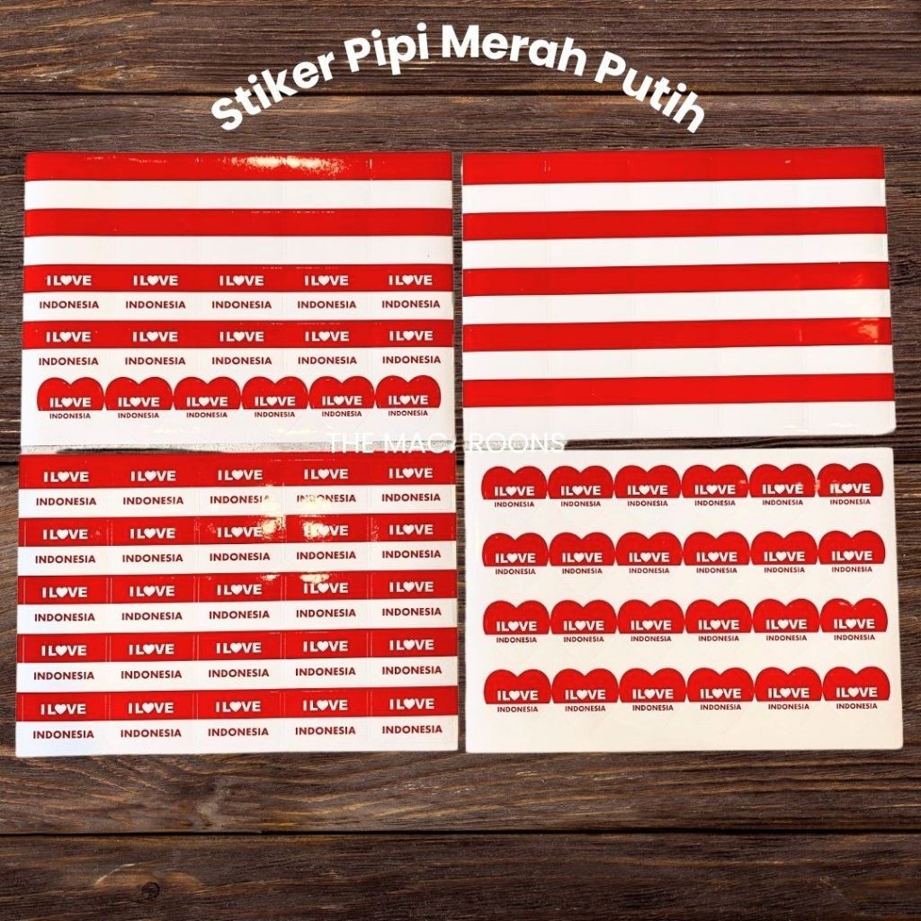 

25 Pcs Stiker Pipi Bendera Merah Putih / Sticker Love Indonesia Face Sticker Muka 17 Agustus Kemerdekaan