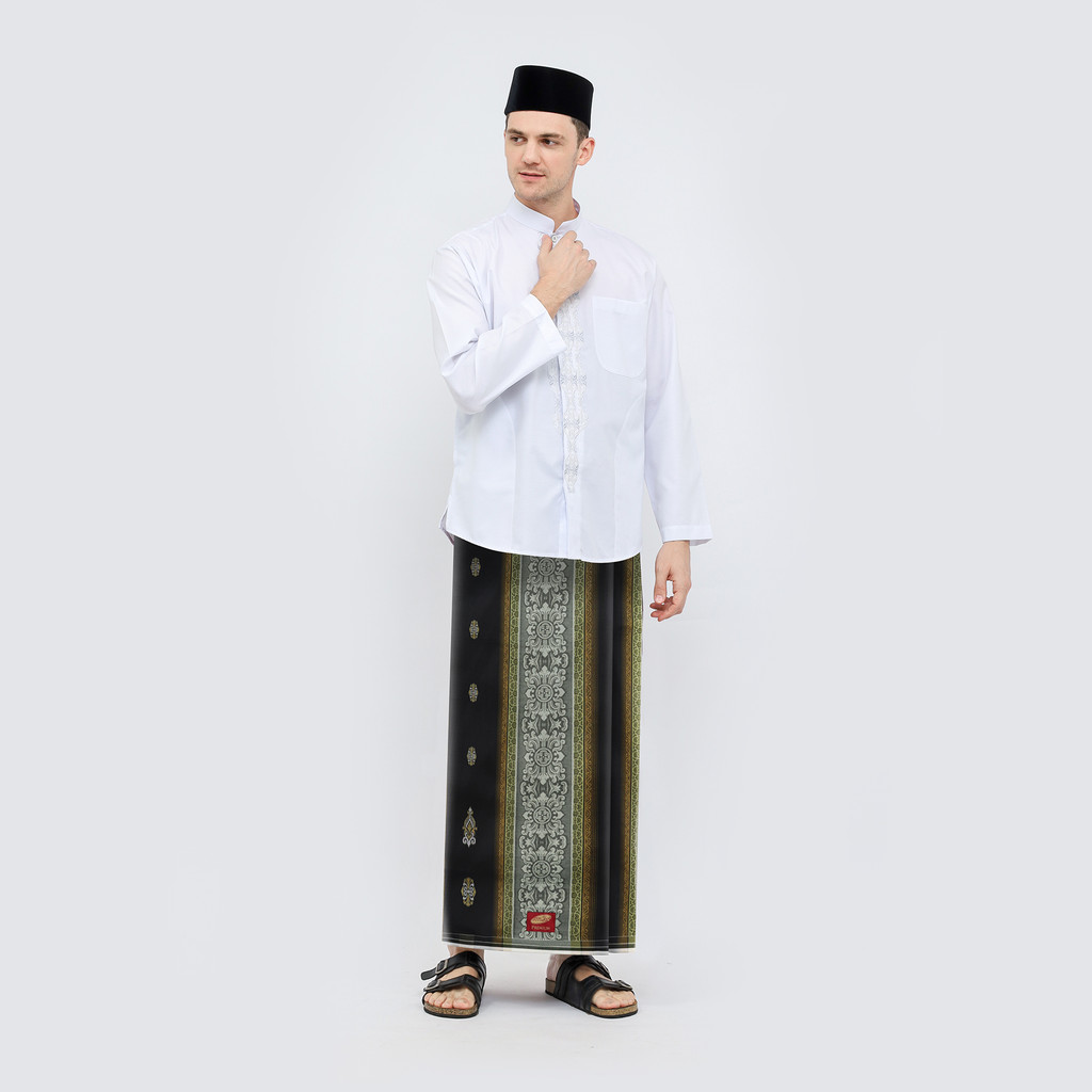 Sarung ATLAS Premium 790 Jacquard Songket Black Series