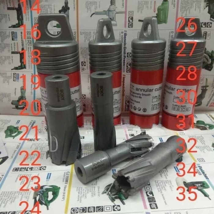 mata bor besi jet broach tct 20mm boky - mata bor hole cutter tct boki -smta