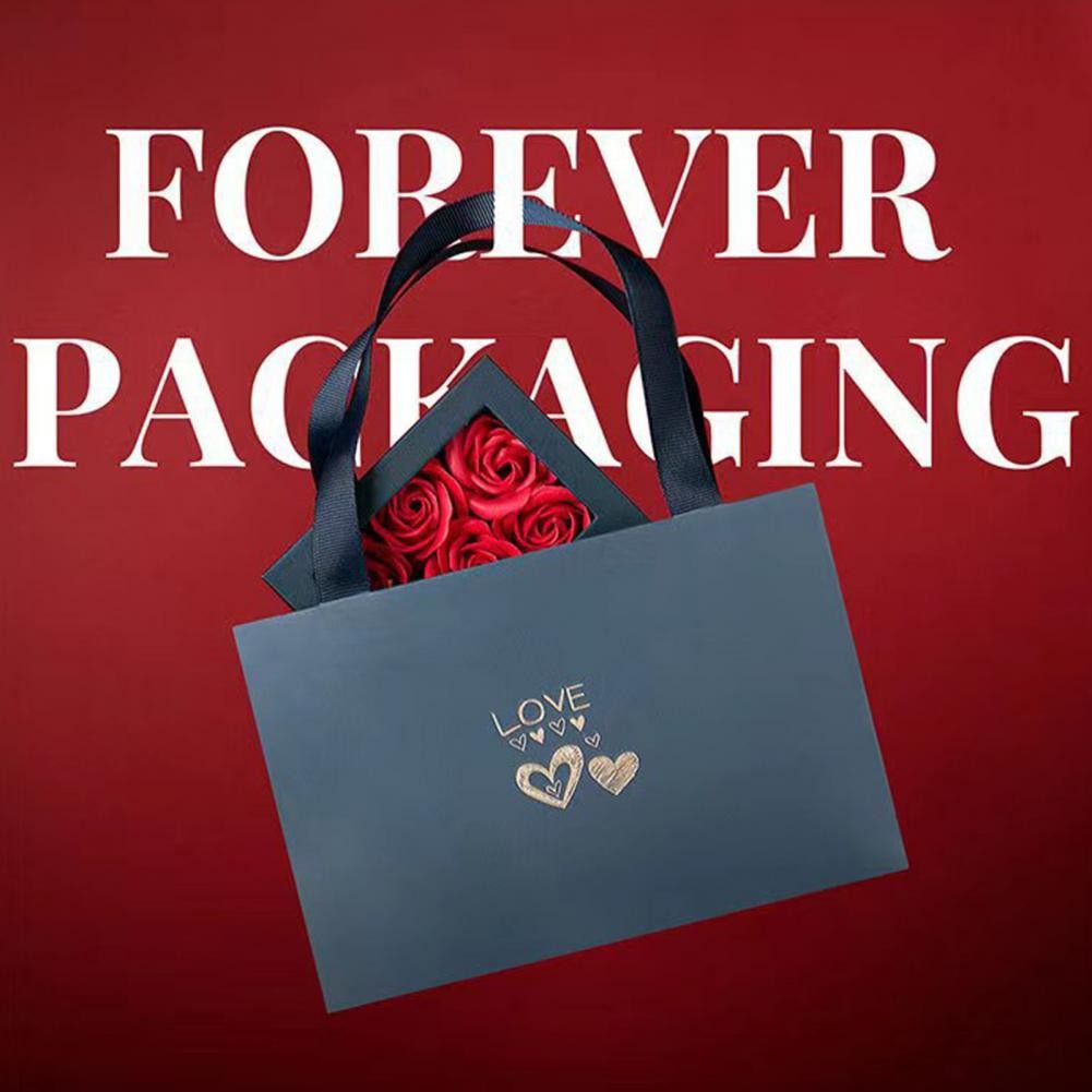 

Romantic Rose Set Eternal Roses Gift Box Preserved Flowers Jewelry Box Handcrafted Rose Soap Flowers For Valentine's Day