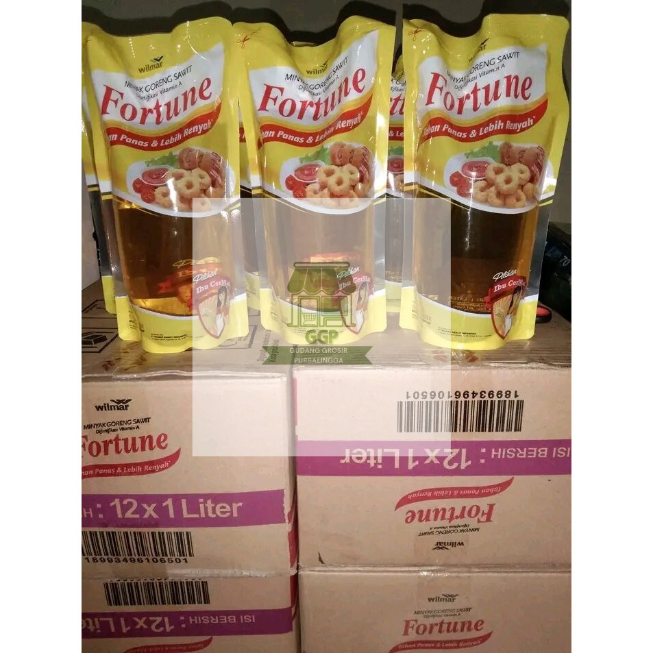 

1 DUS Minyak Fortune 1 Liter Kemasan Pouch | Minyak Goreng Fortune isi 12 pcs