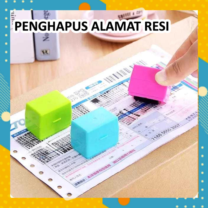 

Stamp Penghapus ALAMAT Resi Paket Roller Stempel Pelindung Data Identitas Barang Belanja Online Privasi TG9339A2