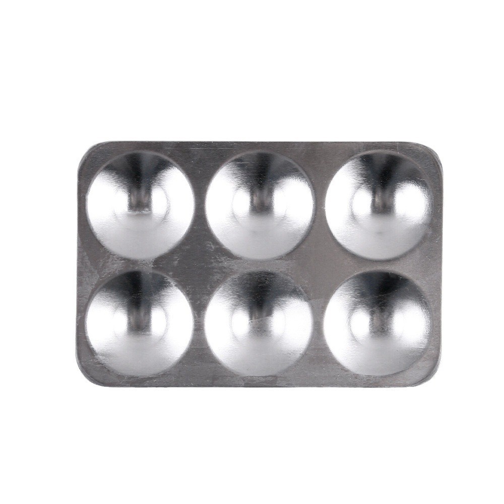 

Art painting tools Aluminum rectangular 6-hole round palette palette gouache pigment