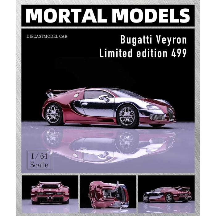 ORIGINAL MT64033 - Mortal 1/64 Bugatti Veyron Red Chrome