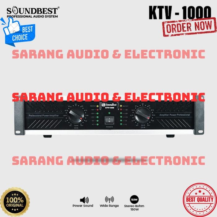 Power Amplifier SOUNDBEST KTV 1000 Original KTV1000 150w X 2