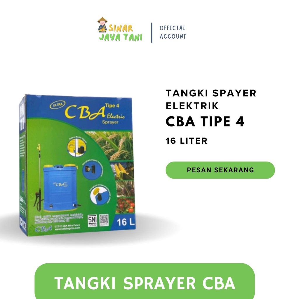 TANGKI SPRAYER CBA tipe 4 16 Liter alat semprot elektrik 100%Original [CBA] Batera aki bisa di lepas
